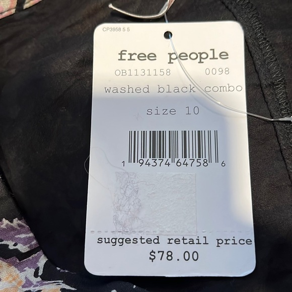 Free People size 10 floral skirt NWT - Picture 5 of 5